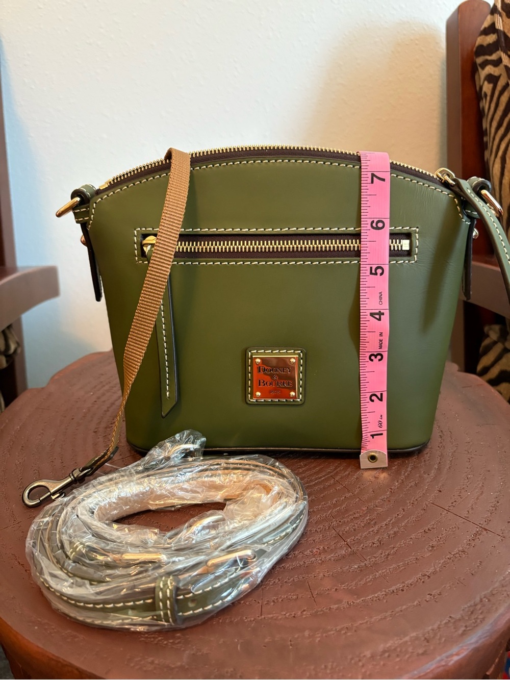 Dooney & Bourke Olive Green Crossbody with Gold-Tone Hardware